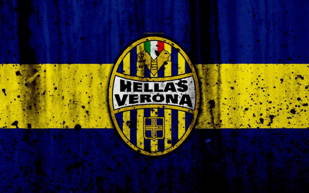 Download wallpapers FC Hellas Verona, k, logo, Serie A, stone