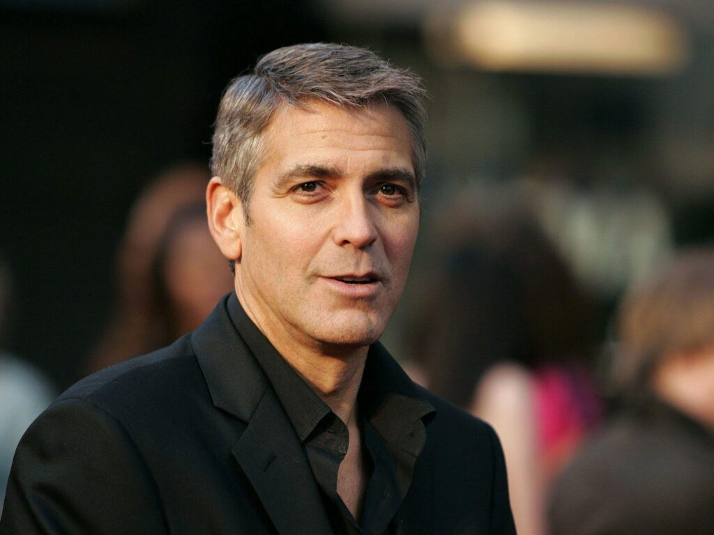 George Clooney wearing Black Suit