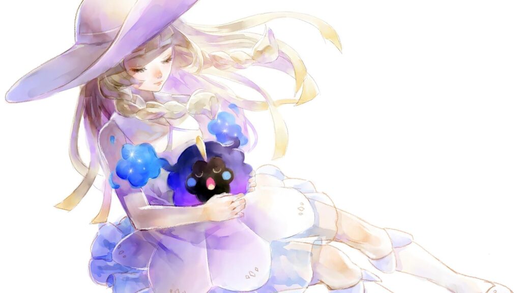 Lillie and Cosmog Art Pokemon Sun an Wallpapers