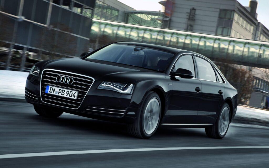 HD Backgrounds Audi A Black Side Front View Car Luxury Wallpapers