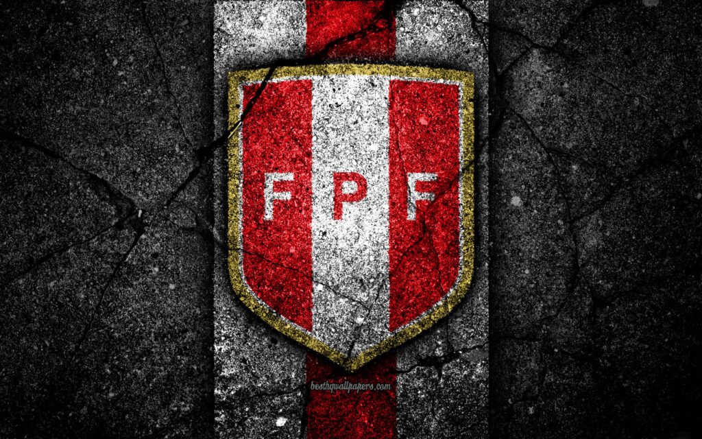 Download wallpapers Peruvian football team, k, emblem, grunge