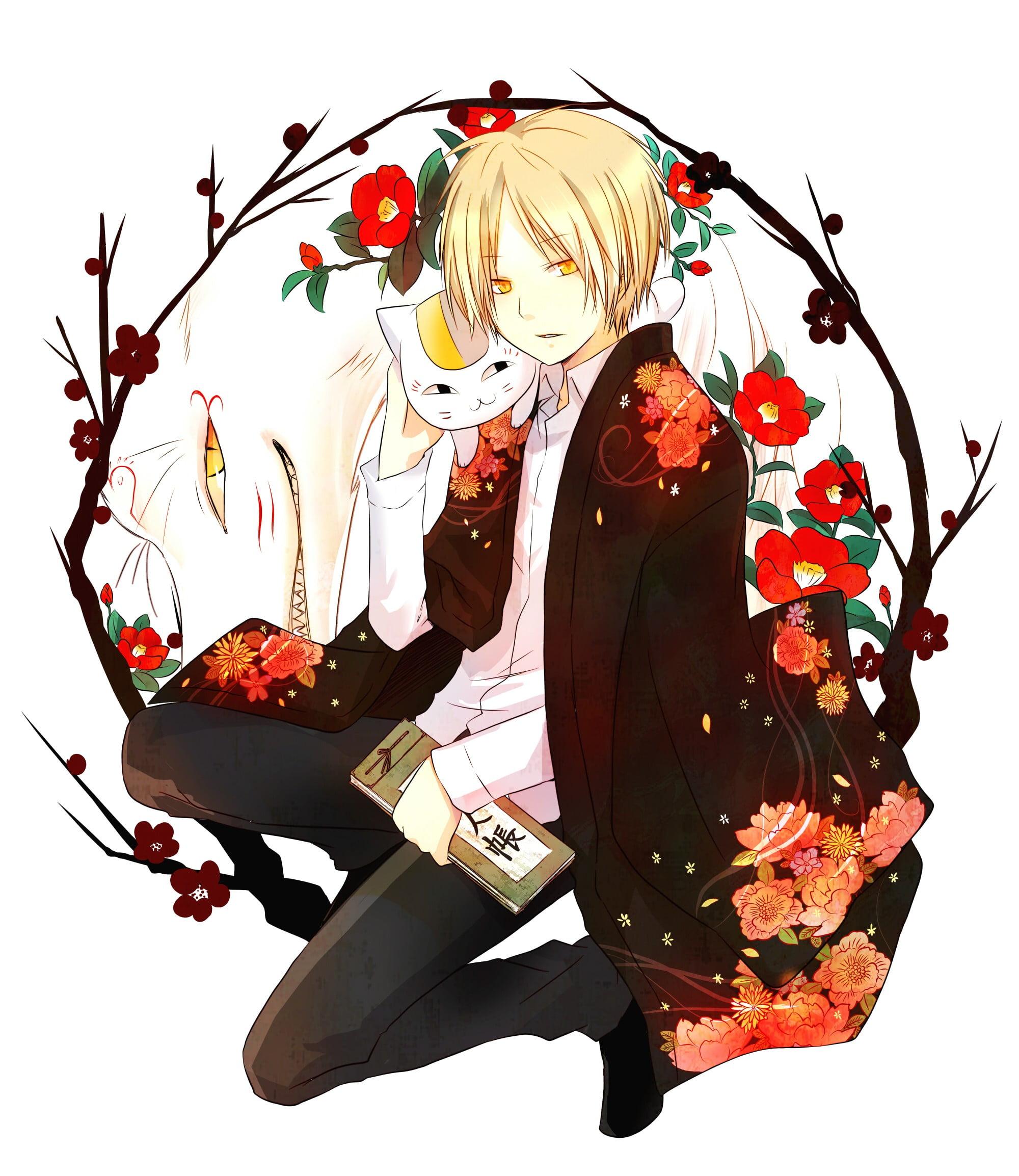 Yellow haired male anime character, Natsume Book of Friends, Natsume