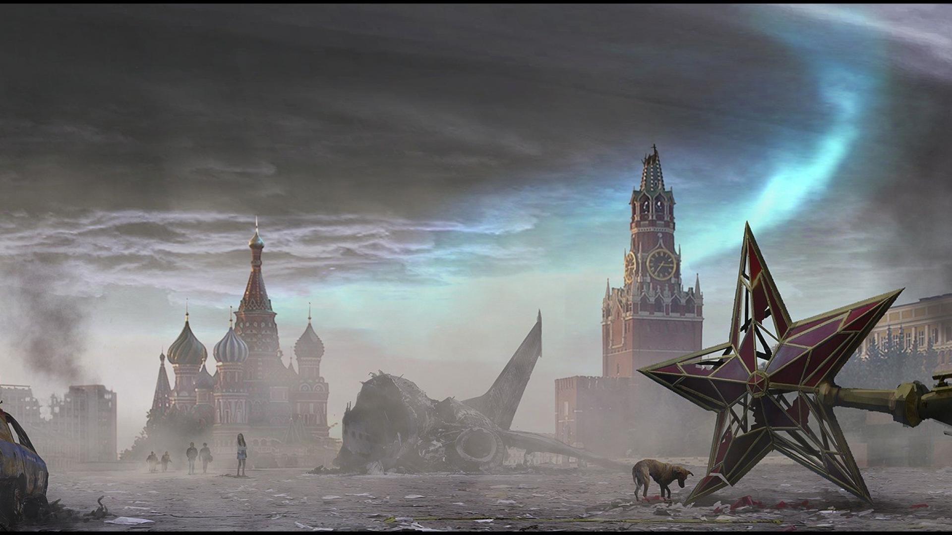 Moscow disasters red square post apocalyptic russian wallpapers