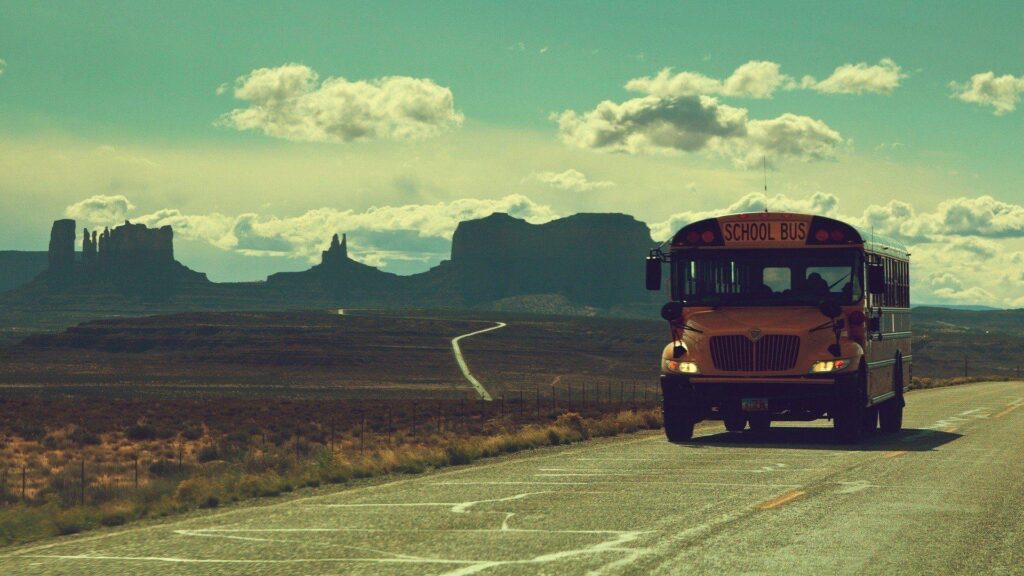 School Bus 2K Wallpapers