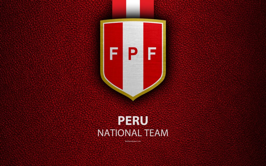 Download wallpapers Peru national football team, k, leather texture