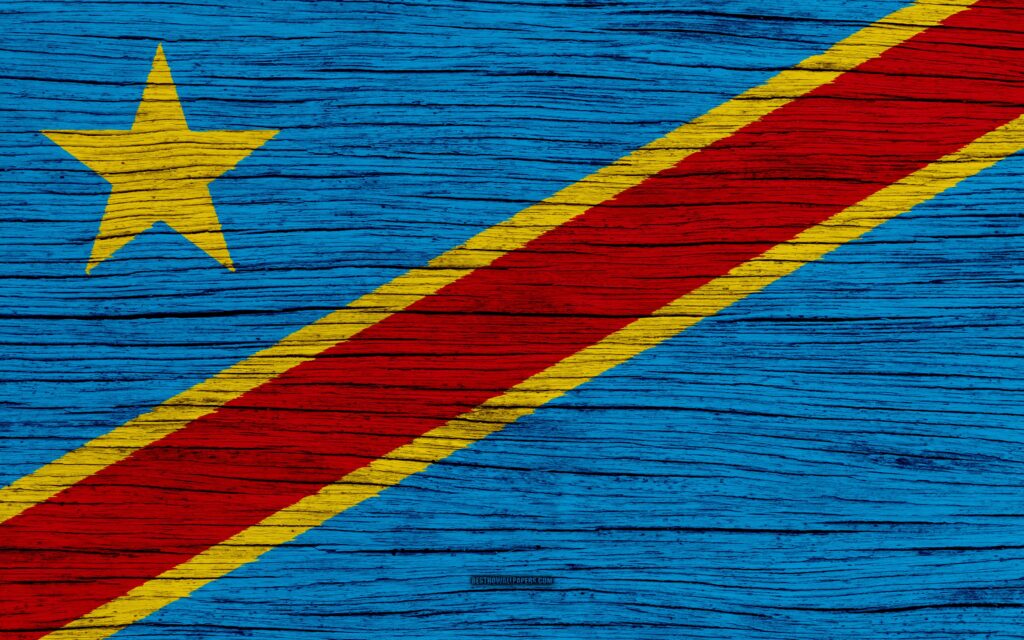 Download wallpapers Flag of Democratic Republic of the Congo, k