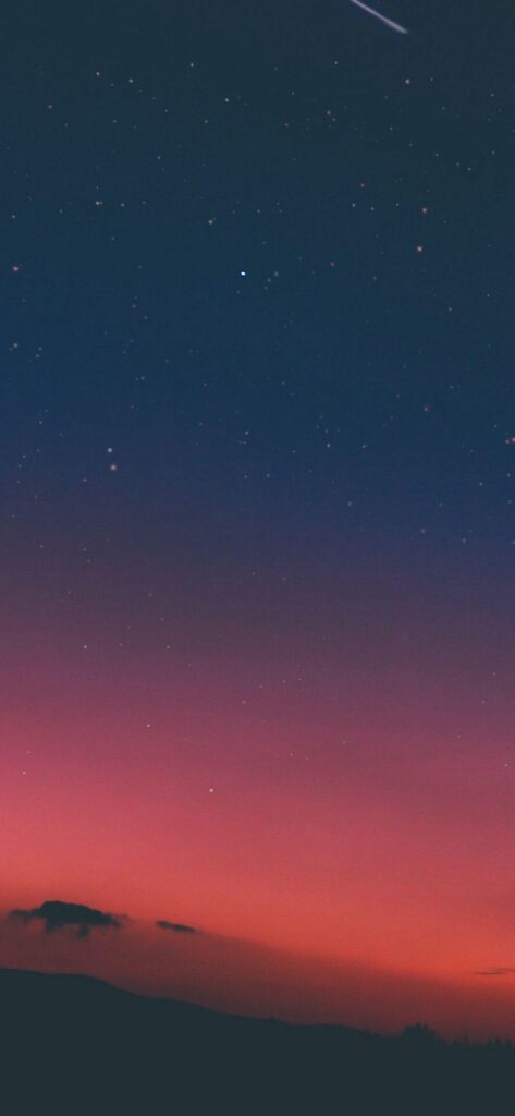 Night Sky Sunset Pink Nature iPhone X Wallpapers Download