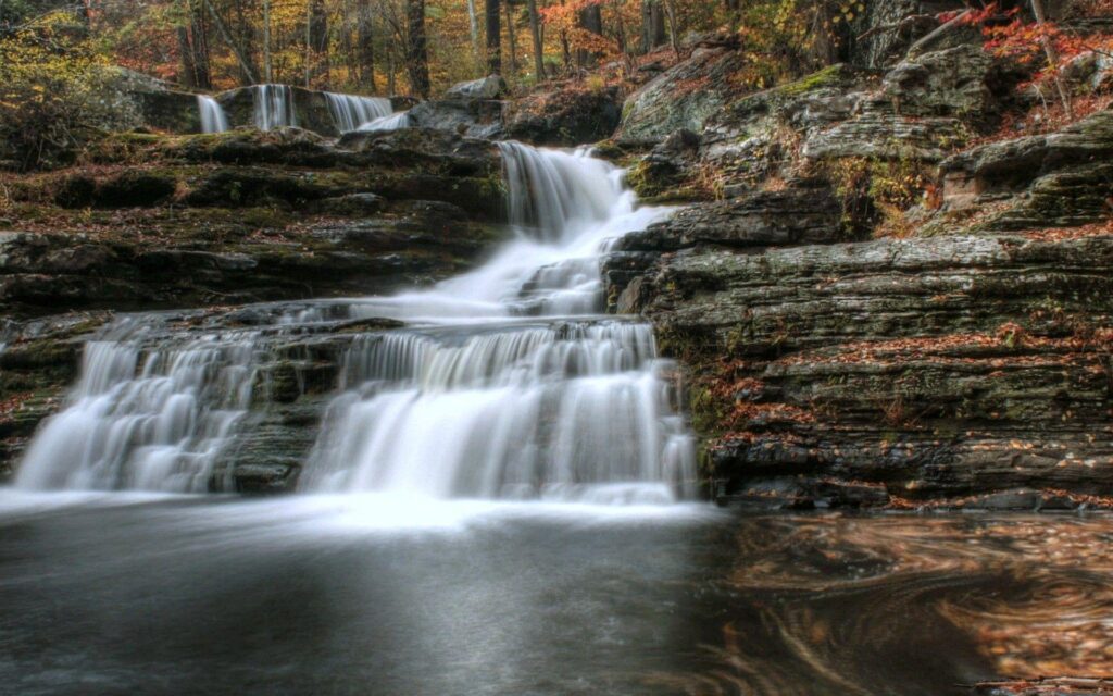 Waterfalls George Childs Park Pennsylvania Delaware Water Gap Pa