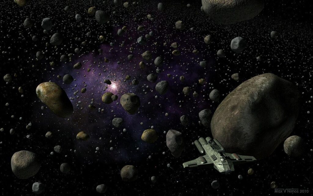 Asteroid Belt Between Mars And Jupit 2K Wallpaper, Backgrounds Wallpaper