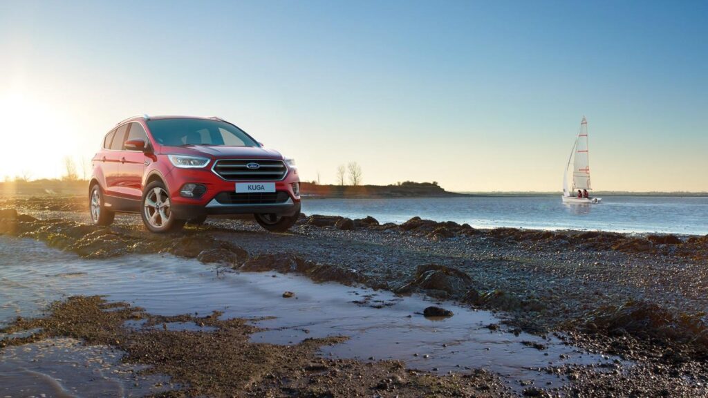 Ford Kuga red color 2K wallpapers