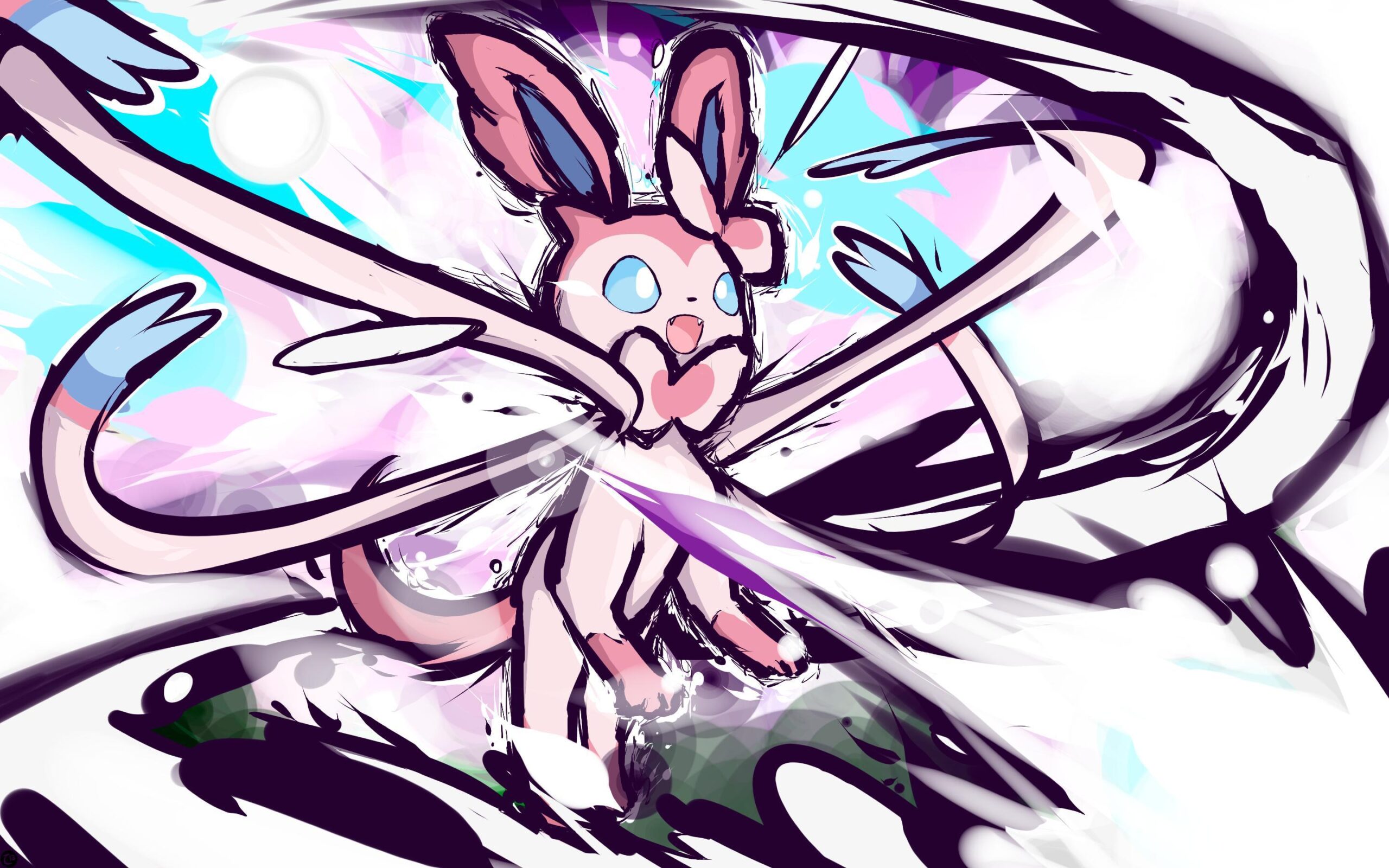 Sylveon is havin’ a blast kickin’ some ass ;D pokemon