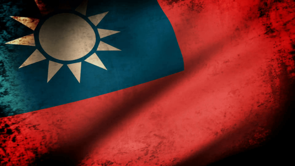 Taiwan Flag Waving, grunge look Motion Backgrounds