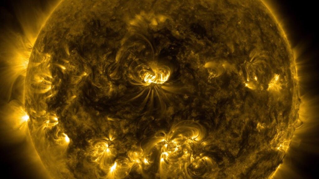 Space Sun Psychedelic Solar Star Fire Flare Space Storm