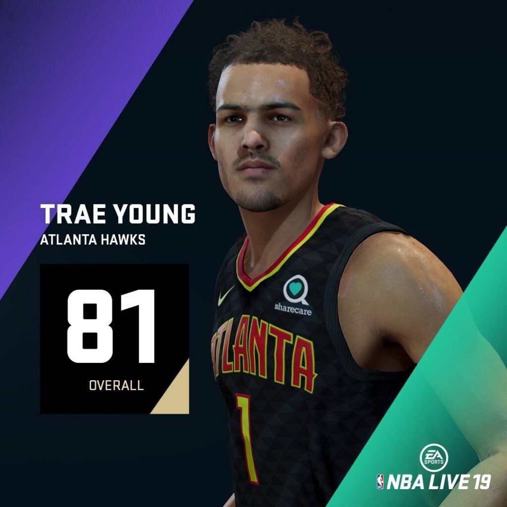 Trae Young NBA LIVE Rating