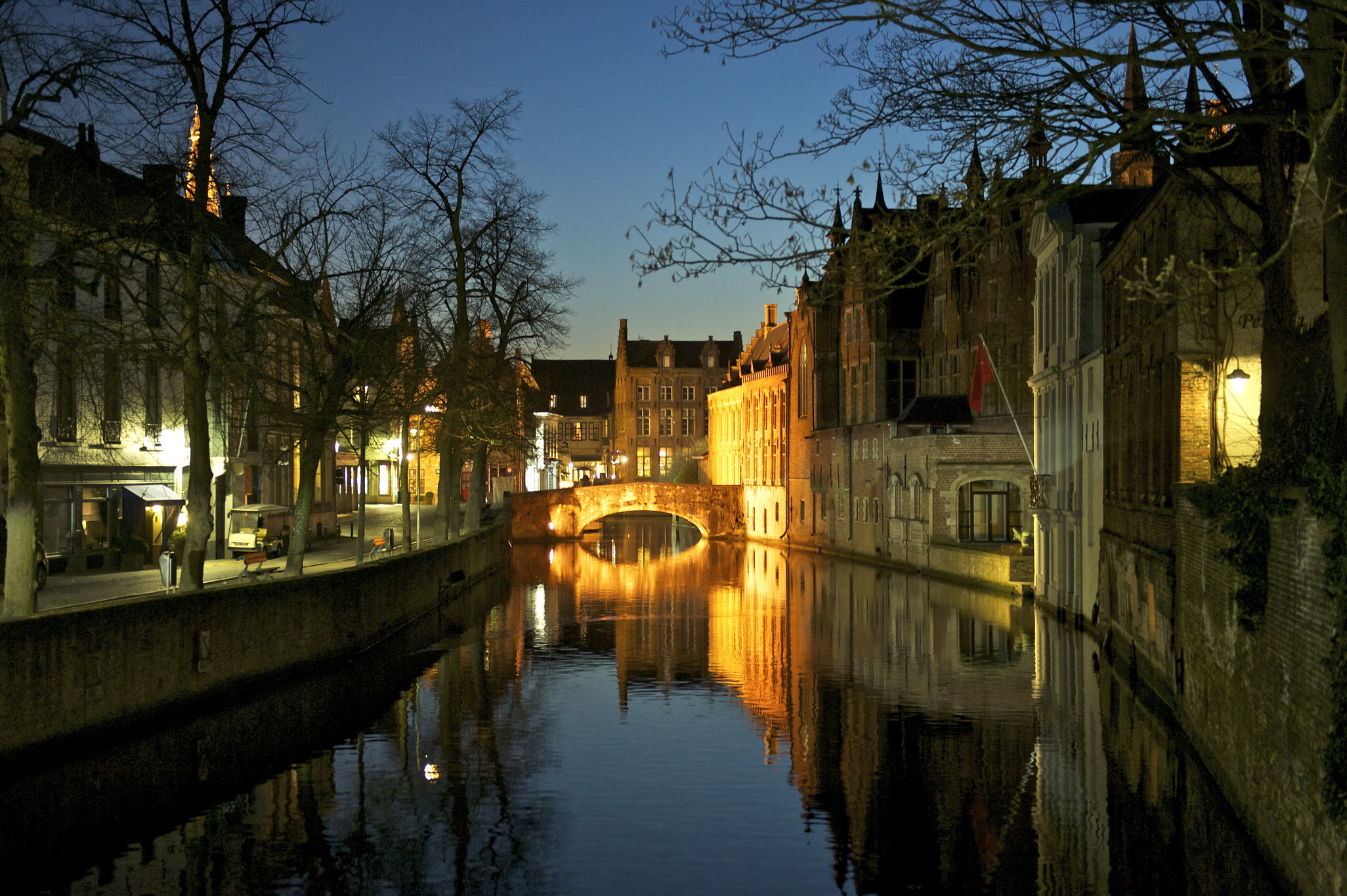 Wallpapers Belgium Bruges Canal Rivers Cities Houses