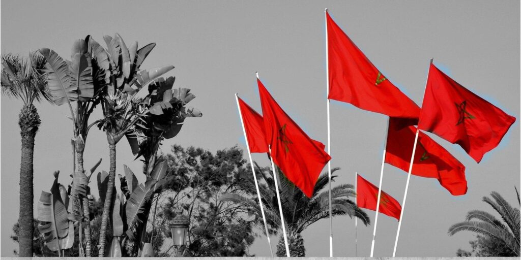 Wallpapers , flag, Morocco, red, selective coloring