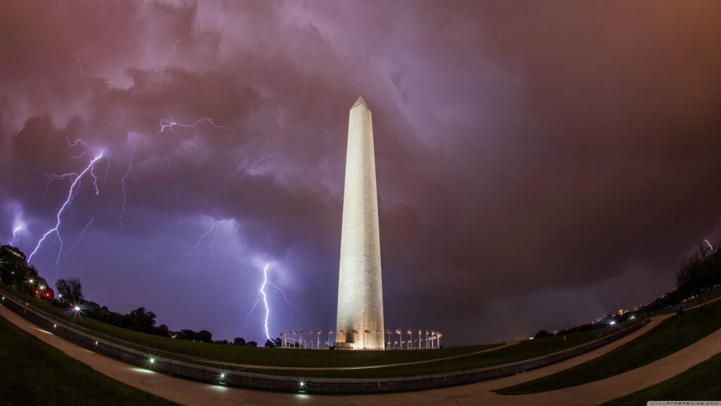 Washington Monument, Thunderstorm ❤ K 2K Desk 4K Wallpapers for K