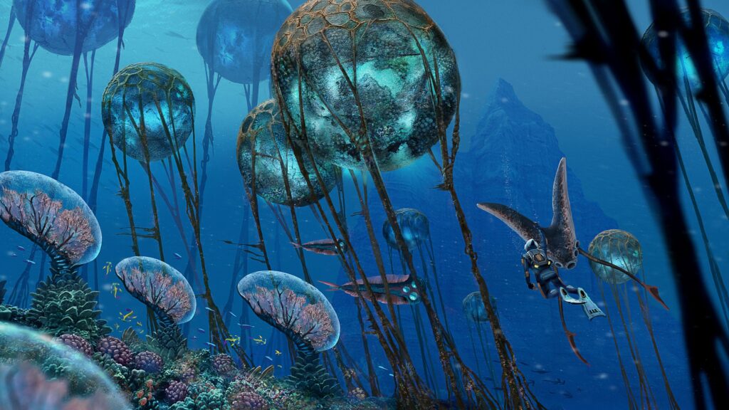 Wallpapers Subnautica, screenshot, underwater, k, Games