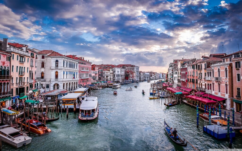 View of the Grand Canal from Rialto Bridge, Venice ❤ K 2K Desktop