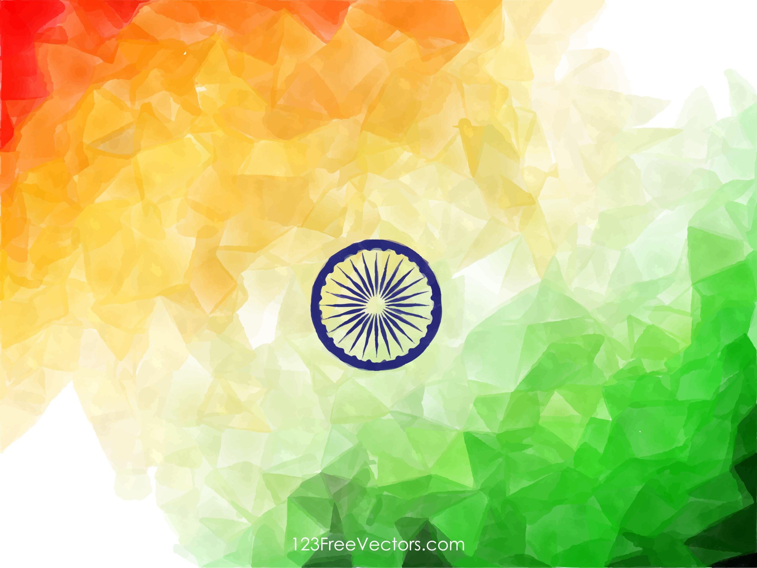 Watercolor Indian Flag Wallpapers