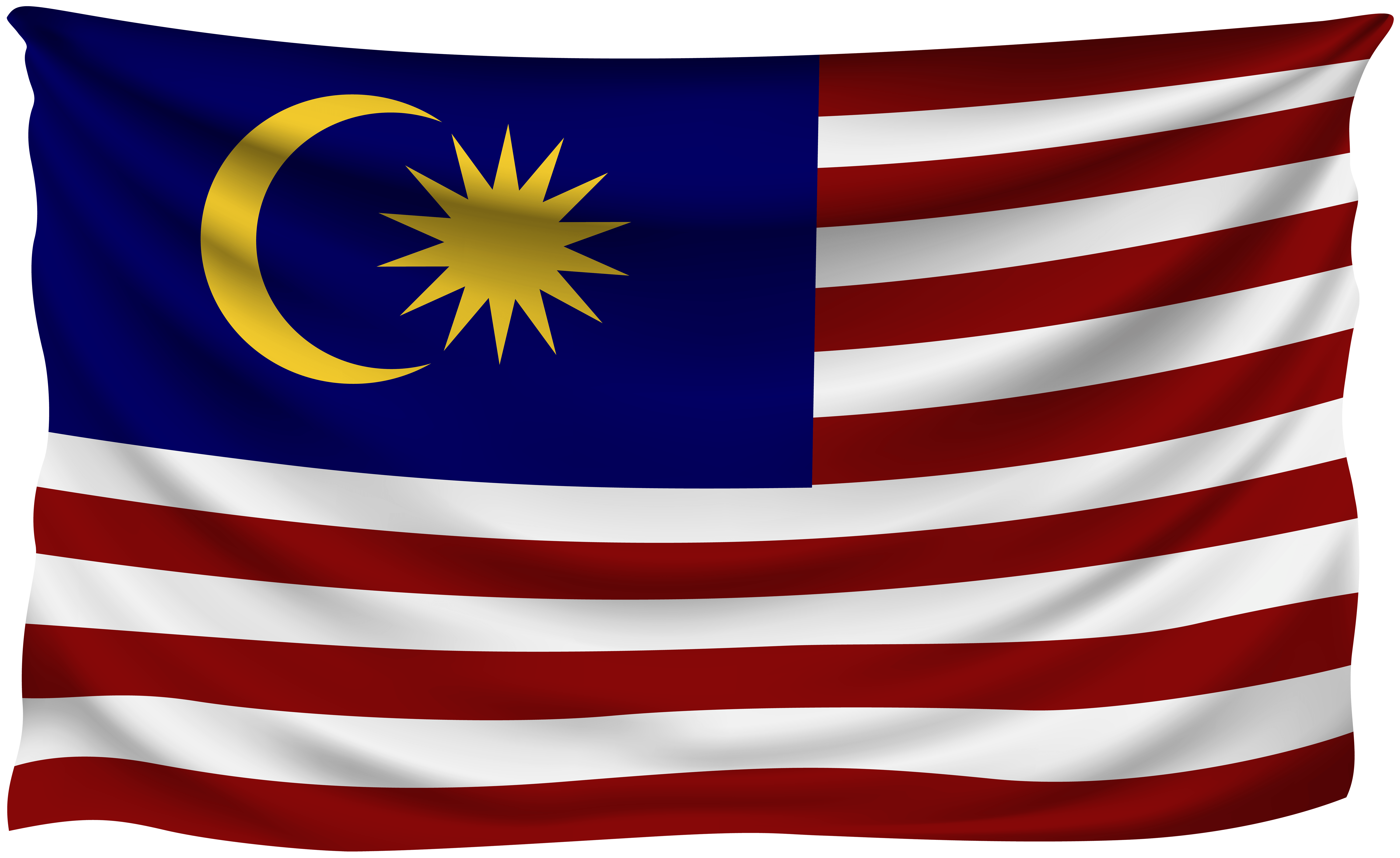 Malaysia Wrinkled Flag