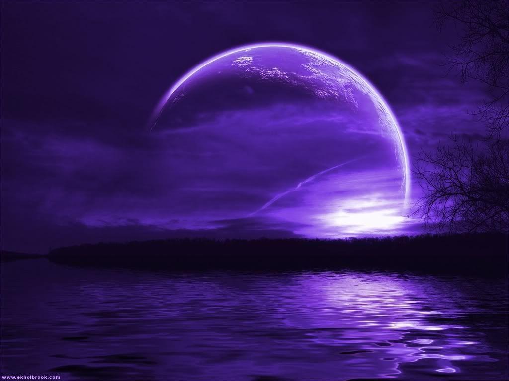 Purple Moon Wallpapers 2K Wallpapers in Space