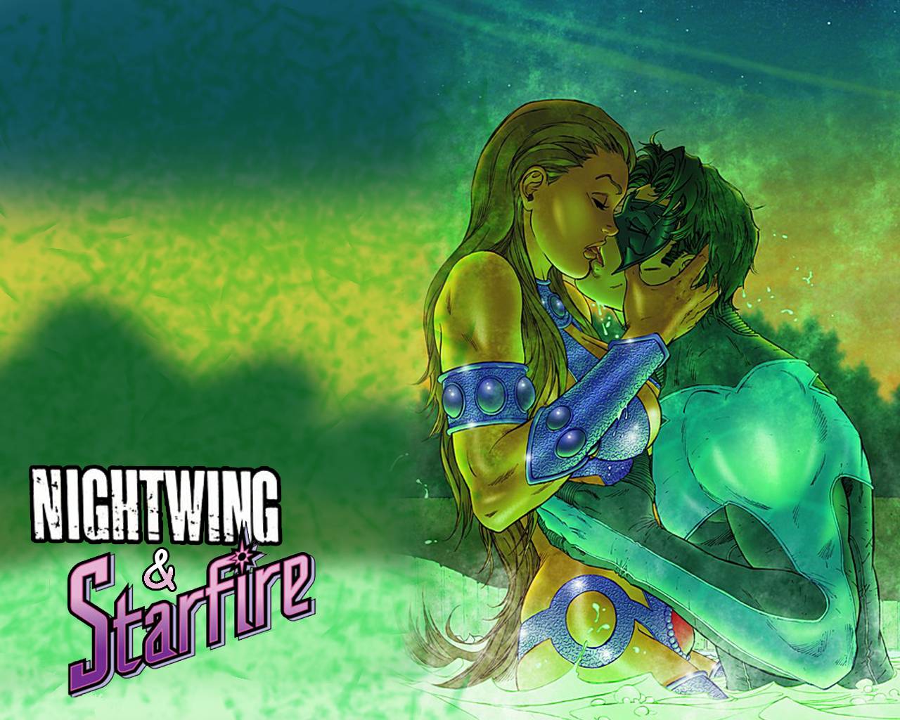 Nightwing Starfire Wallpapers by Drawgasm Designs