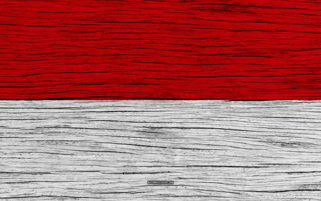 Download wallpapers Flag of Monaco, k, Europe, wooden texture