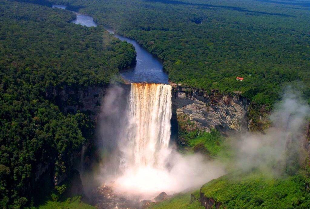 Waterfalls Kaieteur Falls Guyana Nature Waterfalls Forest Desktop