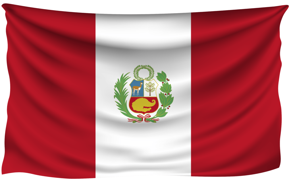 Peru Wrinkled Flag