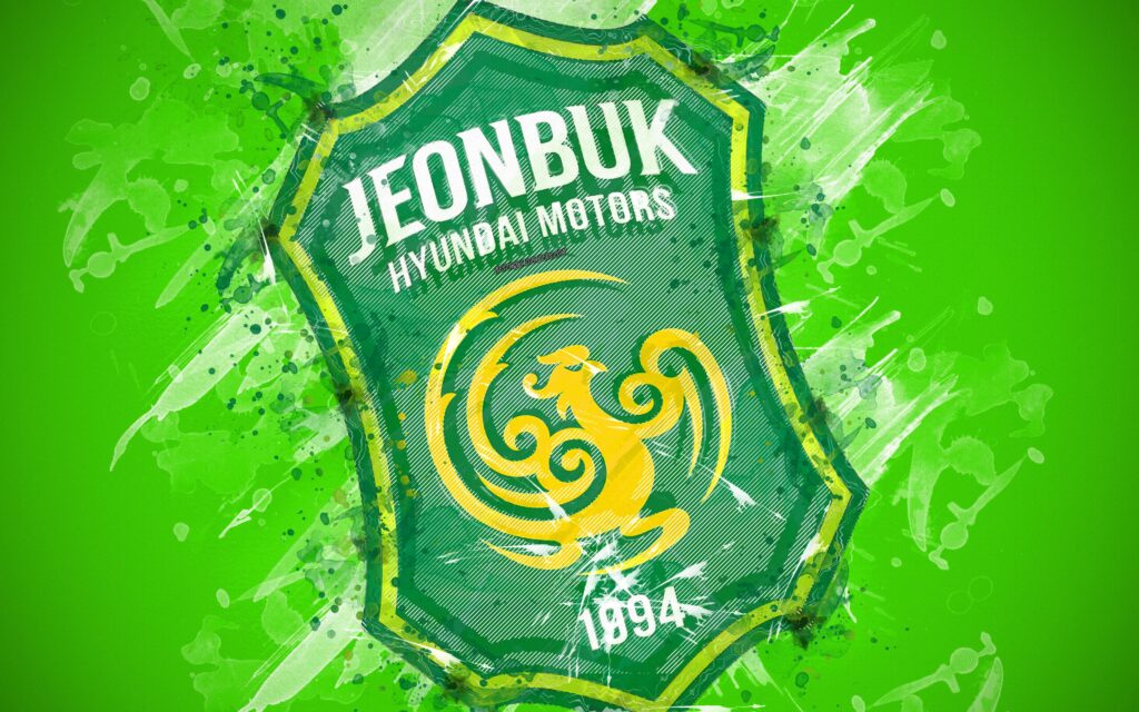 Download wallpapers Jeonbuk Hyundai Motors FC, k, paint art, logo