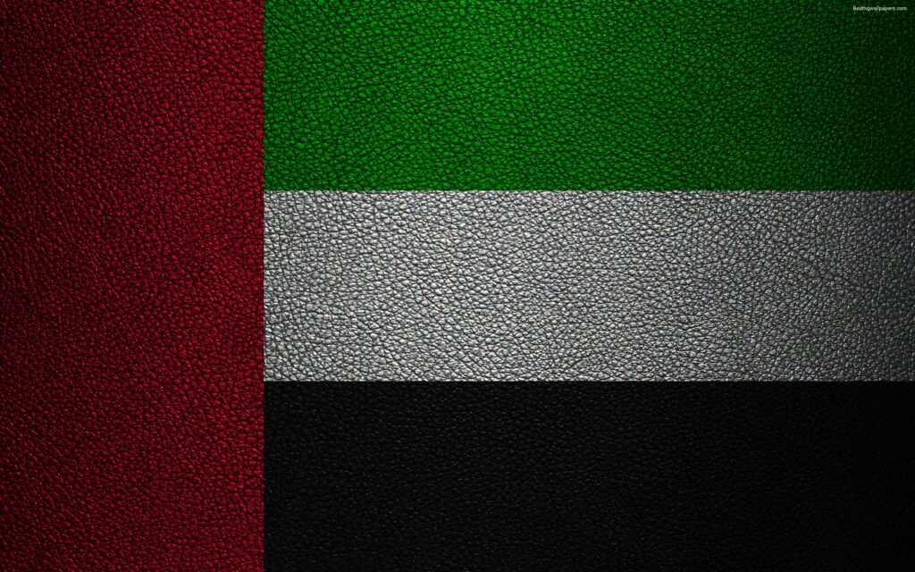 Download wallpapers Flag of UAE, k, leather texture, Asia, UAE