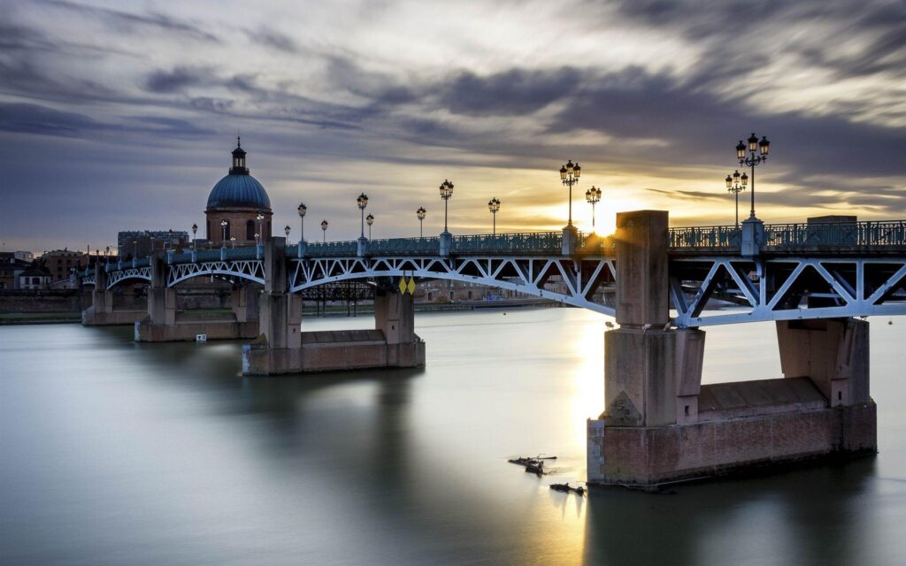 Wallpapers Toulouse, France, bridge, river 2K Picture, Wallpaper