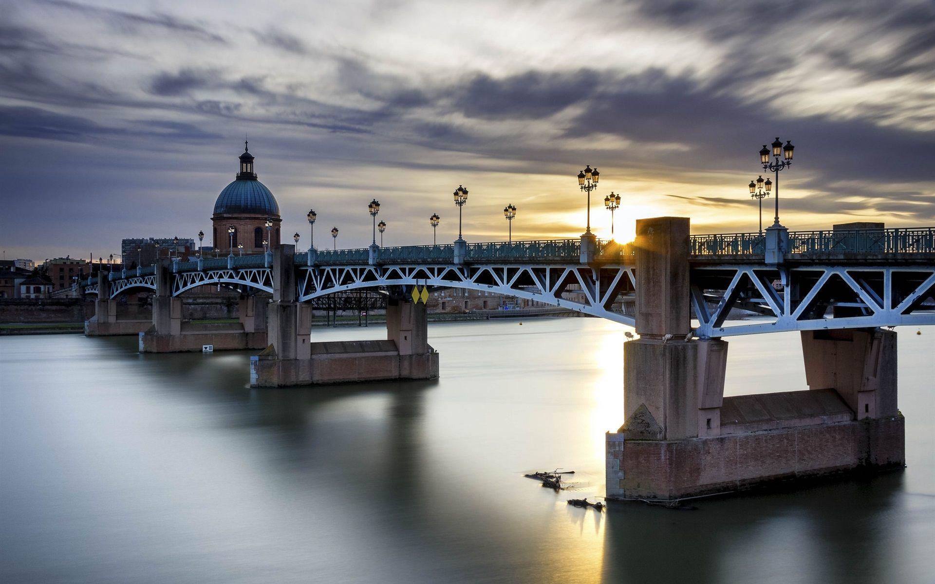 Wallpapers Toulouse, France, bridge, river 2K Picture, Wallpaper
