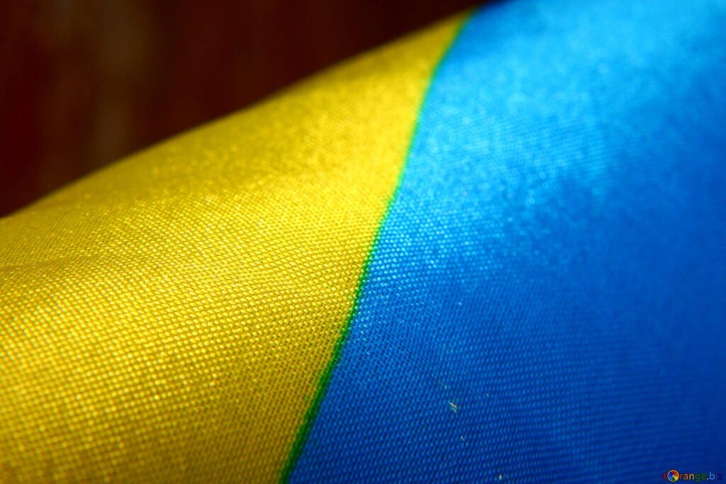 Flags backgrounds with the flag of ukraine cloth №