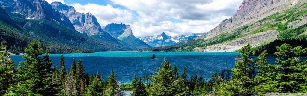 Saint Mary Lake Glacier National Park 2K desk 4K wallpapers High