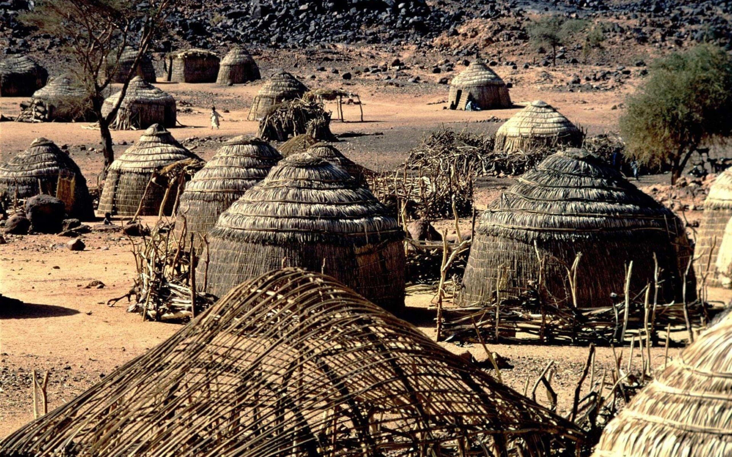 Download 2K cottage, Africa, Nigeria, Landscape Wallpapers