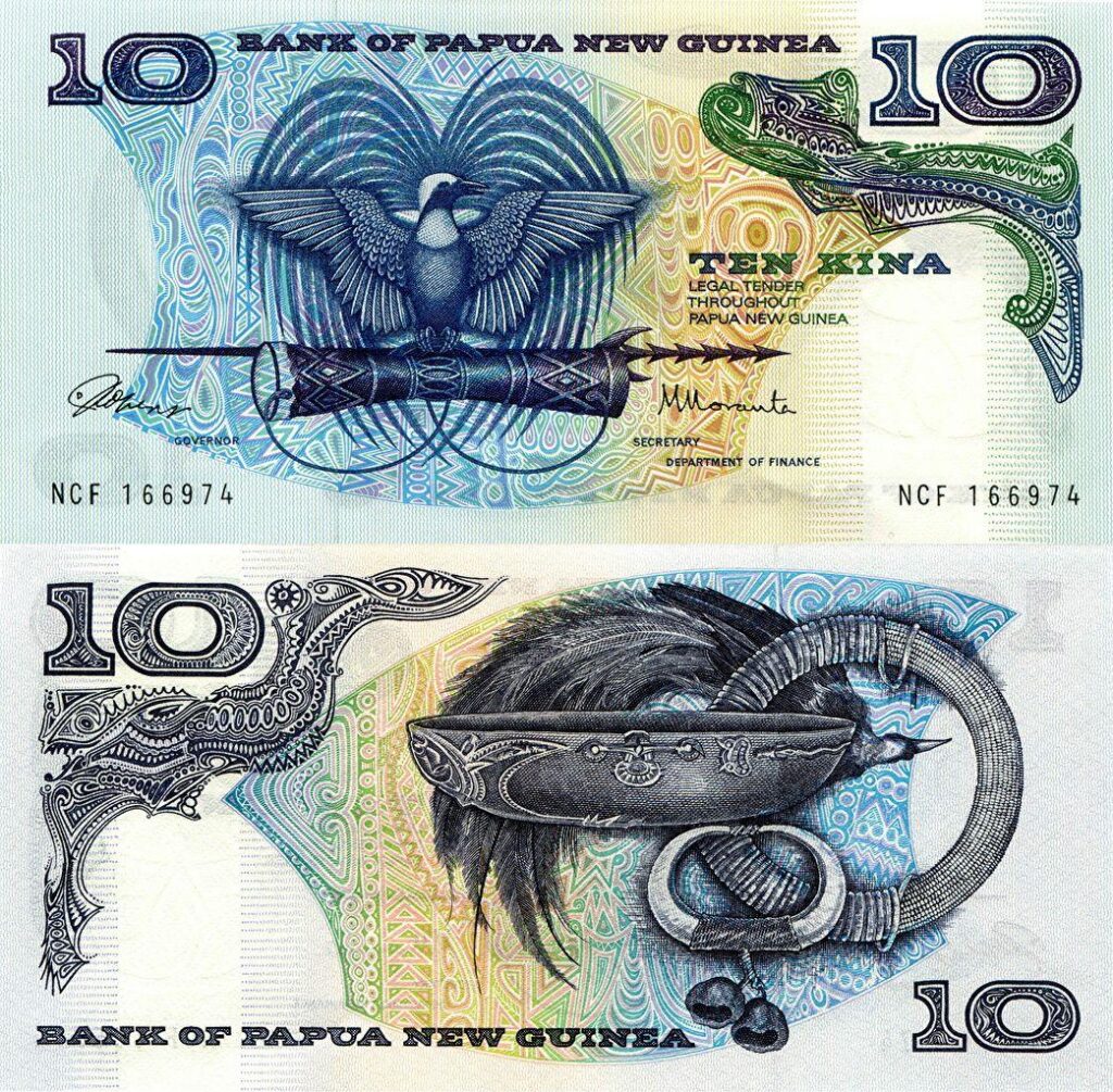 Picture Banknotes kina Papua New Guinea Money