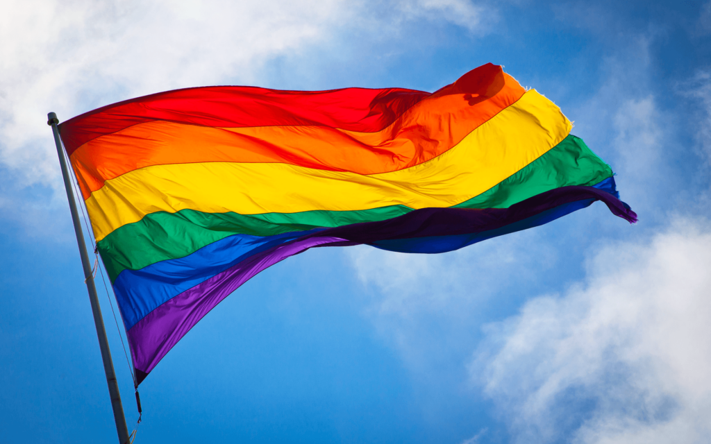 Wallpapers gay, pride, flag, rainbows, colorful, sky, clouds, San