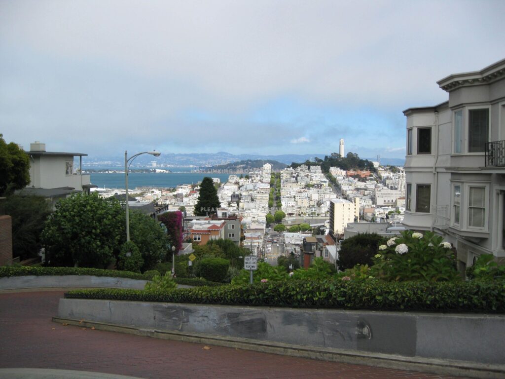 A view from lombard street road california