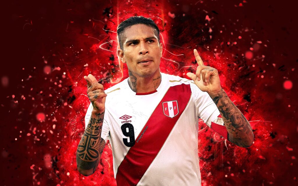 Download wallpapers Paolo Guerrero, k, abstract art, Peru National
