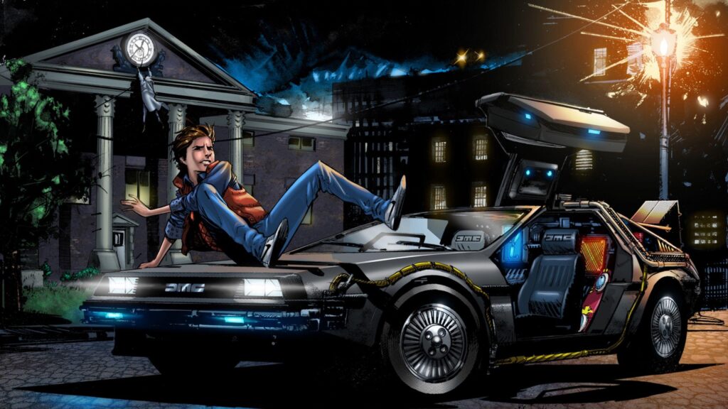 Download wallpapers back to the future, marty mcfly, art