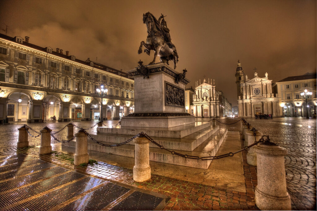 Wallpaper Monuments Piazza San Carlo Turin Night Cities