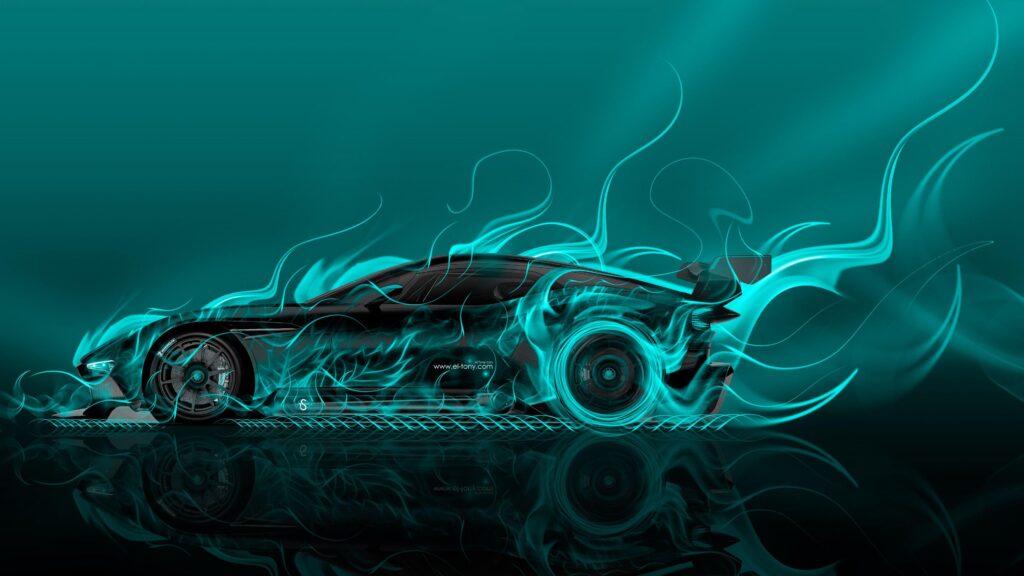 Aston Martin Vulcan Side Super Fire Abstract Car Wallpapers