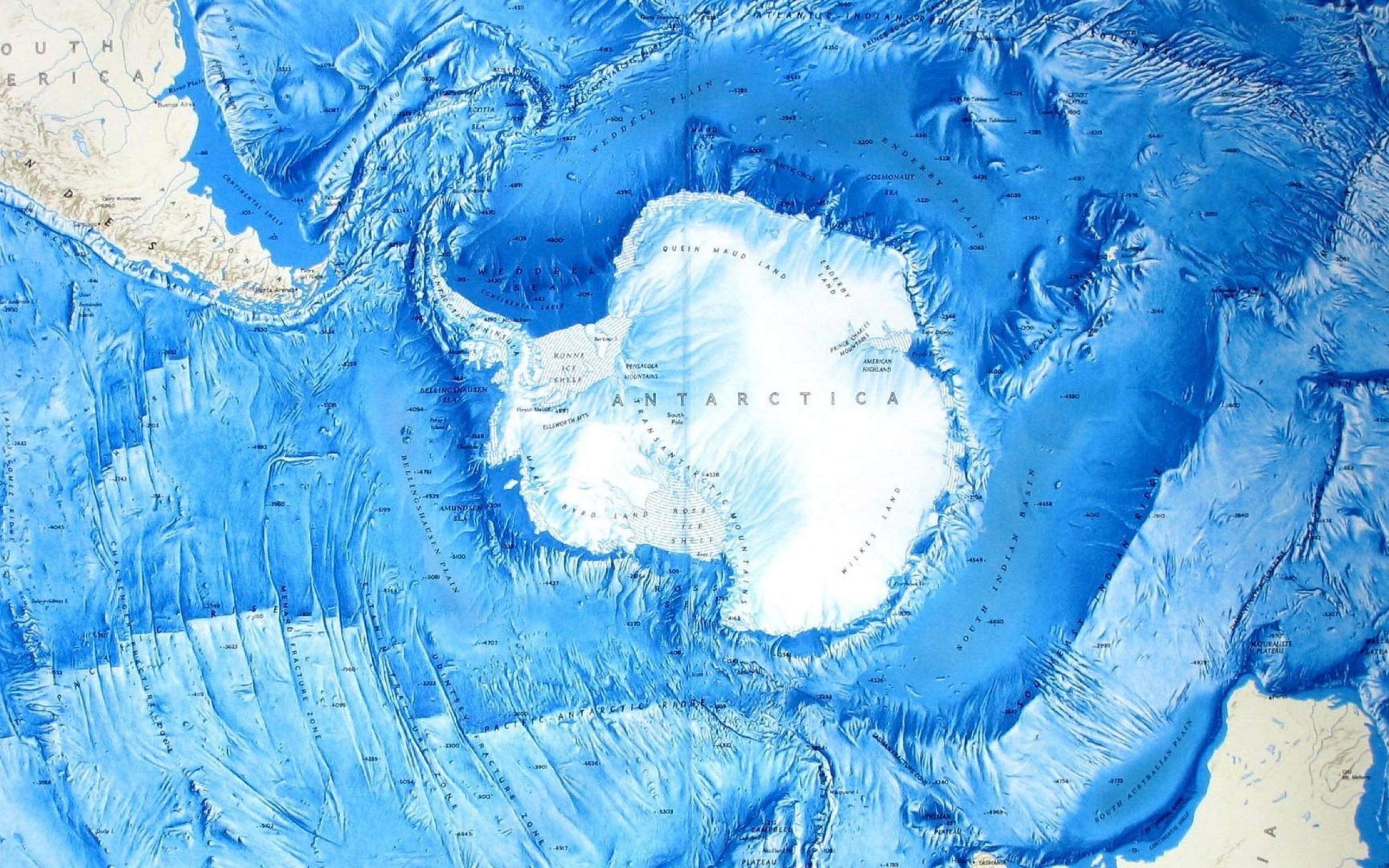 Download wallpapers Antarctica, eternal ice, South Pole, oceans