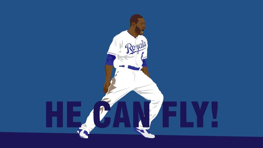 He can fly! I made a Lorenzo Cain wallpaper! KCRoyals