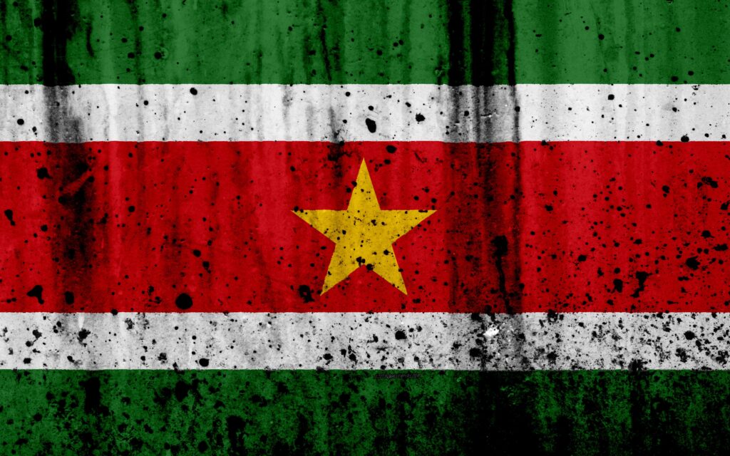 Download wallpapers Suriname flag, k, grunge, South America, flag