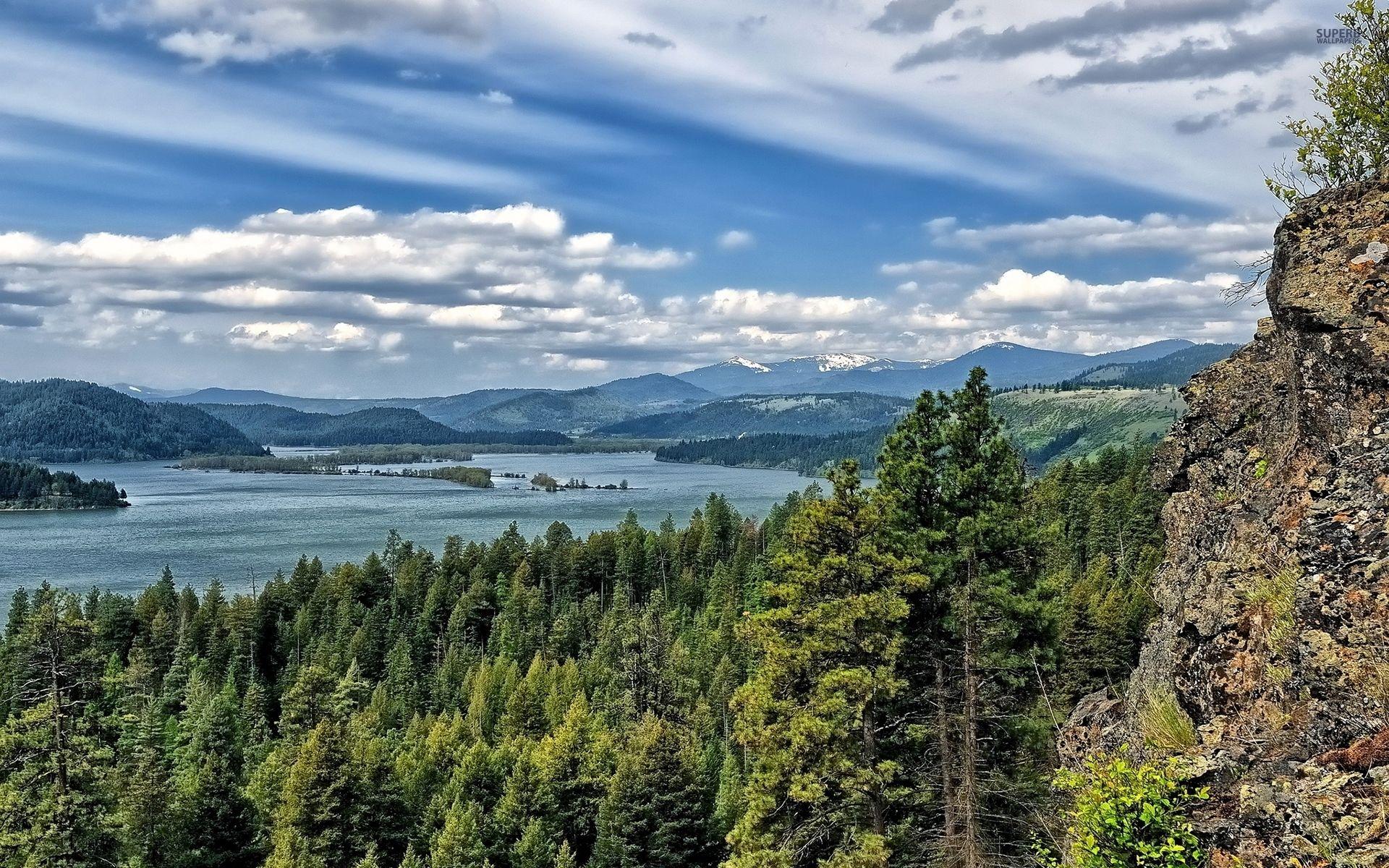 Lake Coeur D’Alene Idaho View wallpapers