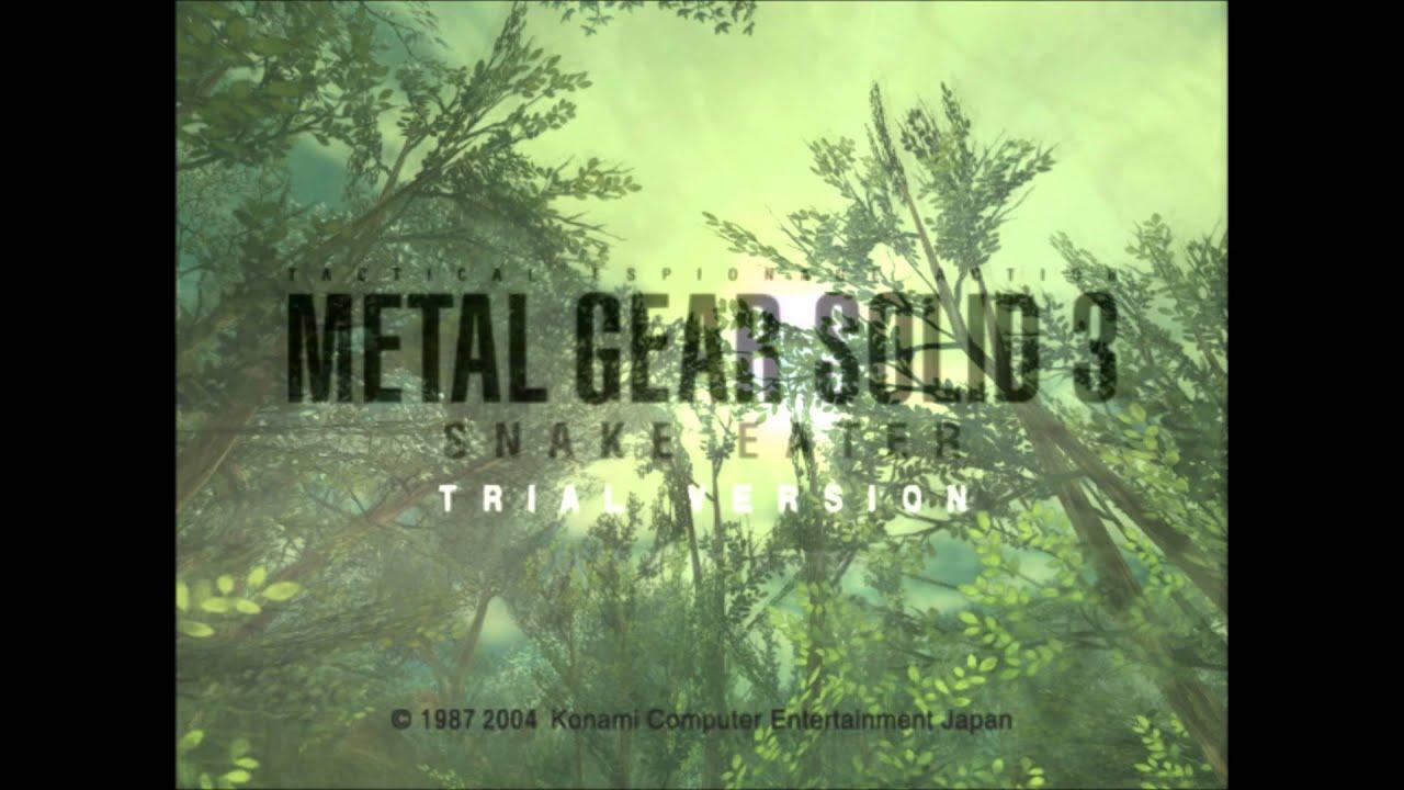 Metal Gear Solid Snake Eater Trial Version Menu Theme