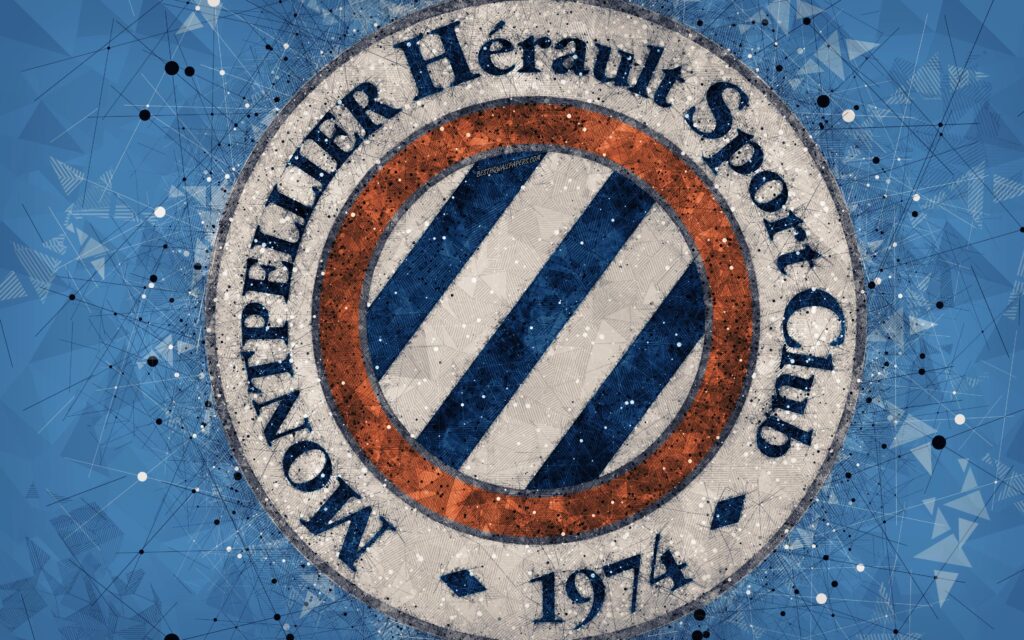 Download wallpapers Montpellier HSC, k, geometric art, French